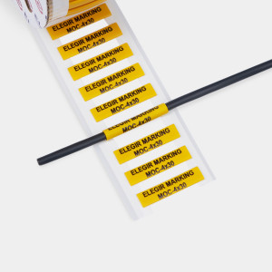 Маркер овальный MOC-4-30-Y желтый (уп. 550 шт.), Маркер овальный (поливинилхлоридный кембрик), для маркировки и изоляции проводов и кабелей, длина 30 мм, диаметр провода: 4 мм, цвет желтый, для принтера: RT200, RT230, в упаковке 550 маркеров