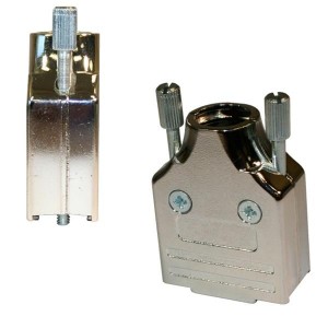 952-015-030R121, Корпуса разъемов D-Sub  15P w/ Strain Relief Die Cast Nickel