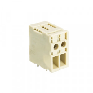 Клемма 7386/2 TOP H OB, Клемма горизонтальный подвод кабеля, на плату, шаг: 6.35 мм, 2 полюса, фиксация провода винтовая, исполнение: без маркировки, 300V, 36A, цвет: серый