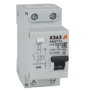 318363 Выключатель автоматический дифференциального тока 2п C 25А 30мА тип AC 4.5кА АВДТ32-22C