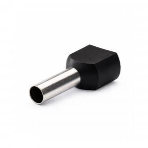 Наконечник-гильза двойная с изолир.фланцем 1,5 кв.мм черный (НШВИ2) IFD2-1.5-8BK