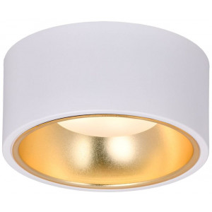 Светильник 4017 накладной потолочный под лампу GX53 бел./золото LT-UPB0-4017-GX53-1-K55