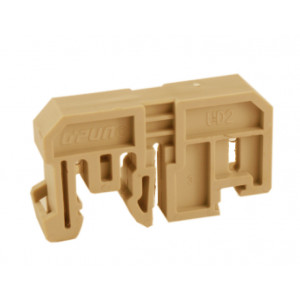 Концевой стопор UD2(DY), Концевой стопор, тип зажима: защелка, материал: пластик, ширина: 9,5 мм, цвет: серый, тип монтажа: DIN35