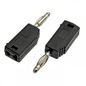 Z027 2MM STACKABLE PLUG BLACK, Штекер Z027 2 мм,составной штекер, черный, диаметр 2 мм