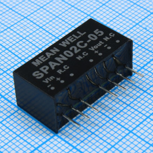 SPAN02C-05, Преобразователь DC/DC, на печатную плату, 2 Вт