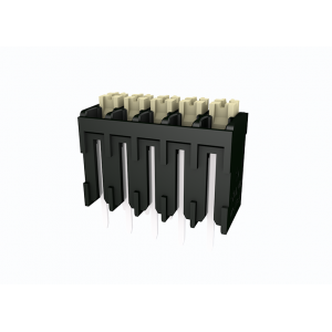 Клемма на плату MC-TI3.5V02P-BK, Клемма, вертикальный подвод кабеля, на плату, шаг: 3.5 мм, 2 полюса, фиксация провода Push-in, исполнение: стандартное, 200V, 17,5A, цвет: черный