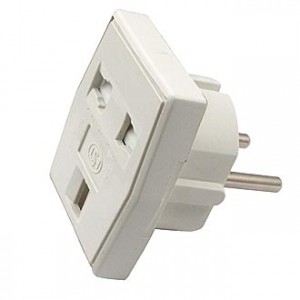 FD-1960, Переходник сетевой Тип G - Тип C, белый