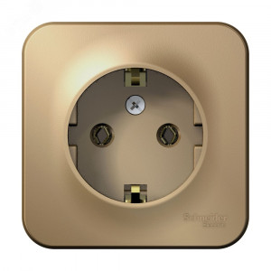 BLANCA  розетка наружная  с заземлением без шторок, 16А, 250В, титан BLNRA010104