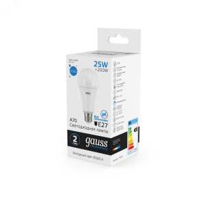 Лампа светодиодная Elementary 25Вт A70 грушевидная 6500К холод. бел. E27 2150лм 73235