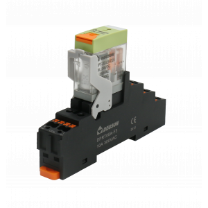 Реле с колодкой DRPTP-2C-D24, Реле с колодкой, 2 группы переключающих контактов, 24VDC, 10A, в комплекте: реле DRPT-2C-LR-D24-02A(H), колодка DPRT08A-F3-00Z(H)