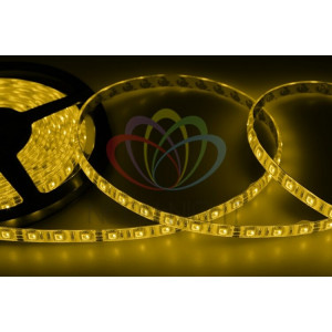 Лента светодиодная 12В, SMD5050, 14,4Вт/м, 60 LED/м, желтый, 10мм, 5м, IP65 141-492