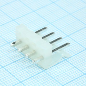 L-KLS1-3.96-04-S, Разъем питания 4 контакта, вилка прямая на плату, шаг 3,96мм