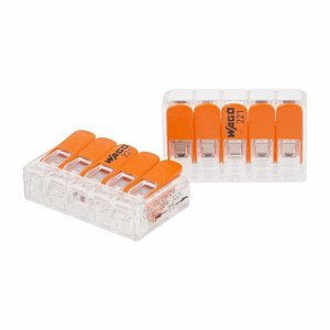 221-415 Универсальная компактная клемма 5-контактная до 4,0 мм? (25 шт./уп.) WAGO 07-5165