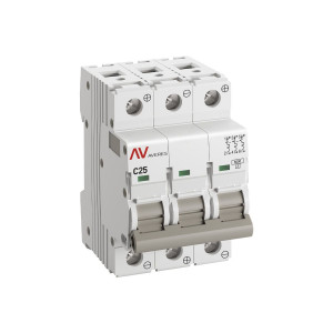 mcb6-DC-3-25C-av Выключатель автоматический AV-6 DC 3P 25A (C) 6kA EKF AVERES(кр.1шт)