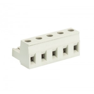 Розетка Wiecon 8413 B / 5 OB, Розеточный разъем, угловой, на кабель, шаг: 7.62 мм, 5 полюсов, фиксация провода винтовая, исполнение: без маркировки, 690V, 12А, цвет: серый