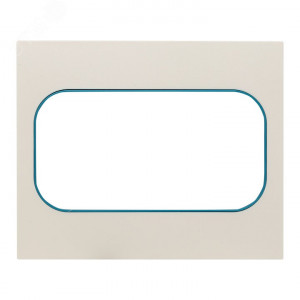 Стокгольм Рамка для розетки 2-местная белая с линией цвета синий PROxima EYM-G-302-30