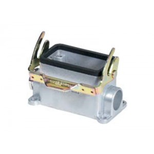 Закрытое основание разъема 70.331.4835.0, Основание разъема на панель, закрытое, типоразмер 48B, с уплотнителем, 1 кабельный ввод M32x1,5, IP54, с левым расположением, с одной защелкой, без защитной крышки, материал корпуса: алюминиевый сплав