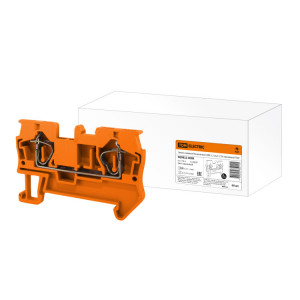 Зажим клеммный безвинтовой (ЗКБ) 1,5 мм2 17,5А оранжевый SQ0822-0088