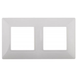 14-5002-01 Рамка на 2 поста, Elegance, белый (10/100/3000) Б0034387