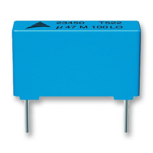 B32522C3334K000, Конденсатор металлоплёночный полиэтилентерефталатный 0.33мкФ 250В ±10% (18х5х10.5мм) шаг выводов 15мм 125°С автомобильного применения россыпь