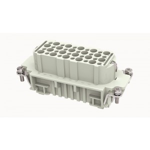 Розеточная контактная вставка DD-040-FC, Розеточная контактная вставка, обжимная фиксация, 40 полюсов + PE, типоразмер 16B, 250V, 10A, (обжимные контакты поставляются отдельно)