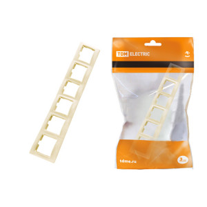 Рамка 6 постовая горизонтальная сл. кость "Таймыр" SQ1814-0135