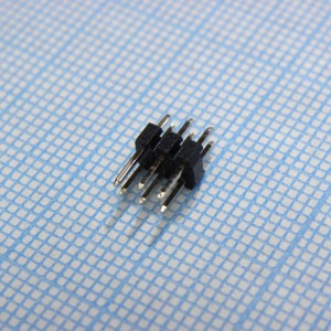 PLD2-6, Вилка штыревая 2.0мм 2x3 прямая