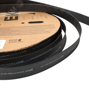 Трубка термоусадочная ТУТ нг 20/10 черн. (уп.100м) tut-20-b