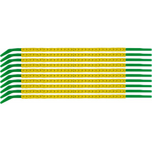 brd333157, SCNG-09-7 клипсы жёлтые, 300шт/упак, для провода 2,5-3,0мм диаметра, легенда 7