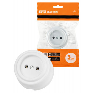 Розетка 2П 10А 250В белая «Виви» SQ1820-1011