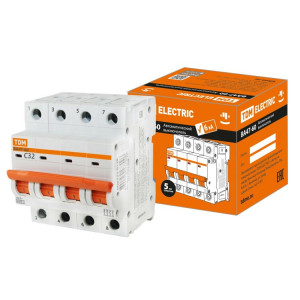 Автоматический выключатель ВА47-60 4Р 32А 6кА х-ка С SQ0223-0128