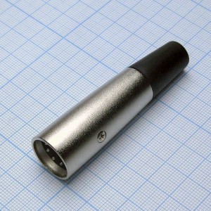 CANNON 54 5M, Аудио разъём XLR - вилка кабельная, 5 контактов, цвет - серебристый