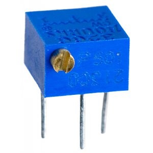 3266P-1-501LF, Потенциометр многооборотный керметный 500Ом 0.25Вт PC PIN