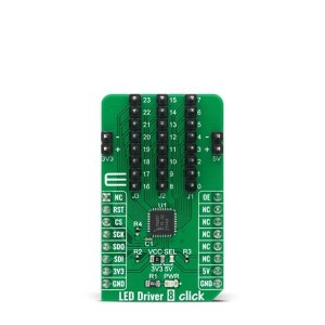MIKROE-4268, Средства разработки схем светодиодного освещения  LED Driver 8 Click