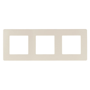 Рамка для розеток и выключателей Серия 12 12-5103-02 на 3 поста, Сатин, слоновая кость Б0052520