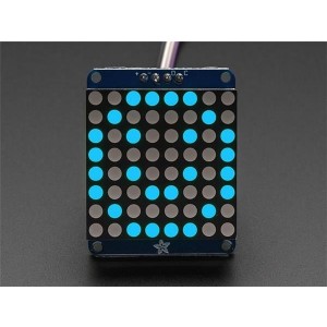 1052, Принадлежности Adafruit  Small 8x8 LED Matrix Blue w/I2C Backpack