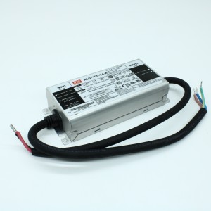 XLG-100-24-A, AC-DC, 96Вт, IP67, вход 90…305В AC, 47…63Гц, ККМ, выход 4А/16.8…24В, изоляция 3750В AC, в кожухе 150х63х32мм, -40…+90°С (корпус), встр. потенциометр