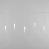Изображение товара Гирлянда светодиодная "Айсикл" (бахрома) "Сосульки" 1.5х0.25м 10LED бел. 0.51Вт IP20 провод прозр. 303-068