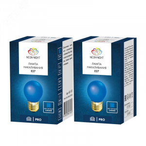 Лампа накаливания BL 10Вт E27 син. 401-113