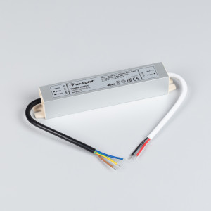 Блок питания ARPV-24020-B (24V, 0.8A, 20W) 020848, Источник напряжения с гальванической развязкой для светодиодных изделий. Входное напряжение 100-240 VAC. Выходные параметры: 24 В, 0,83 А, 20 Вт. Встроенный PFC >0,5. Герметичный алюминиевый корпус IP 67. Рабочая температура -25…+50C?. Габаритные размеры