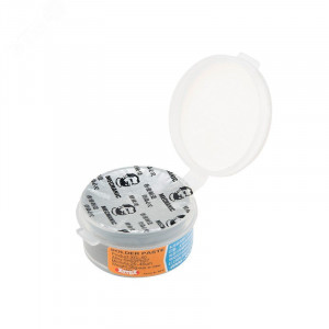 Паяльная паста 35г Sn63 Pb37, флюсосодержащая, температура плавления 180°-350°С, упаковка в банке 35г