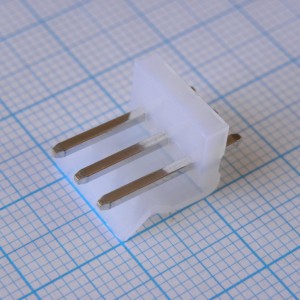 KLS1-3.96-03-S, Разъем питания 3 контакта, вилка прямая на плату, шаг 3,96мм