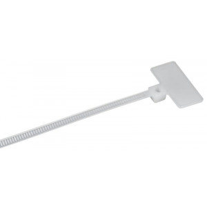 Хомут 2.5х200мм P6.6 маркерный бел. (уп.100шт) IEK UHH14-D025-200-100-K01