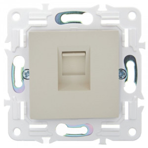 SKANDY Розетка компьютерная RJ45 кат.5E SK-K01B бежевый IEK SK-K10-1-K10