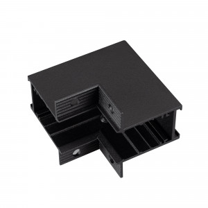 Коннектор угловой MAG-CON-MINI-2538-F-L90-INT (BK) 049052, Угловой прямой коннектор для встраиваемого трека MAG-TRACK-2538-F. Не содержит токопроводящих дорожек. Материал алюминий, цвет черный. Размеры 62x62x49x38мм. Аксессуары для соединения с треком приобретаются отдельно.