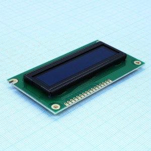 WEH001602ELPP5N00000, OLED символьный 16х2 (1602E), COB, желтый, 8-битный паралл. интерфейс, VDD =5В, -40...+80С