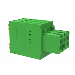 Розеточный разъем на кабель MC-DRG3.5H06P-0001, Розеточный разъем, прямой, 2 этажа, на кабель, шаг: 3.5 мм, 3x2 полюса, фиксация провода Push-in, исполнение: стандартное, 160V, 13,5A, цвет: зеленый