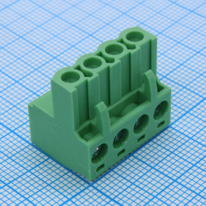 2EGTKF-5.0-04P-14-00, Блок соединительный винтовой 4 контакта шаг 5.0мм зеленый