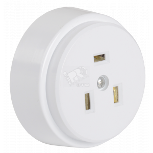 РПпл10-01-Ст Розетка разборная для плиты с з/к о/у 32А белая ERP10-32-01-K01