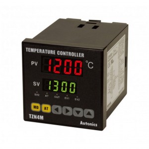 TZN4M-14R, Температурный контроллер с ПИД-регулятором.,4 разряда, 1 вых.,реле+1 аварийный, 100-240VAC